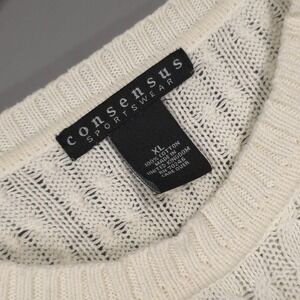Consensus Sportwear Sweater XL UNITED KINGDOM🇬🇧MADE Men's‎ Cable Knit Cotton
